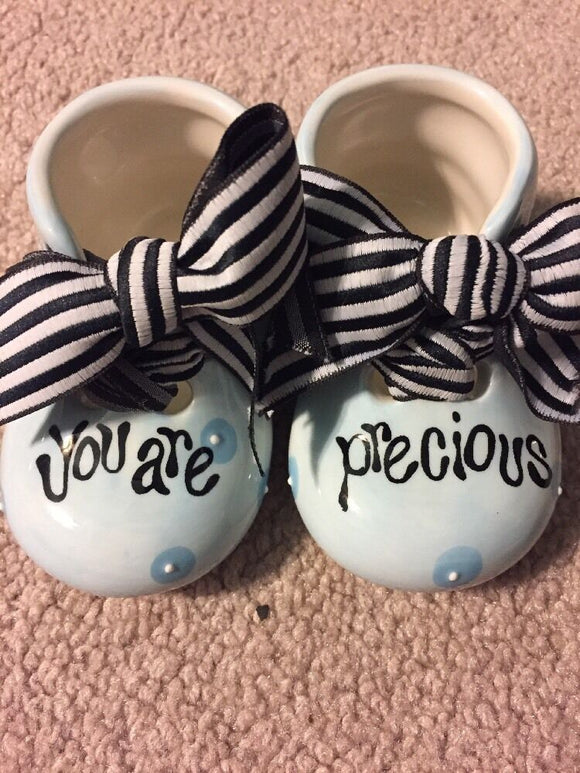 Precious Blessing Baby Boy Booties figurines