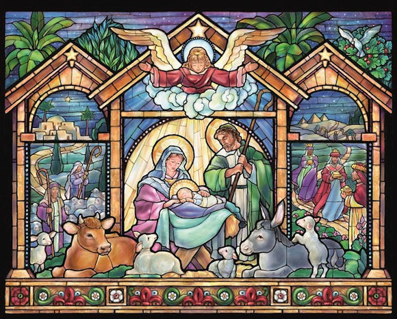 Stained Glass Nativity Puzzle